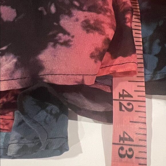 Torrid Mini Chiffon Ruffle Hem Skater Dress, size ride dye - Picture 10 of 11